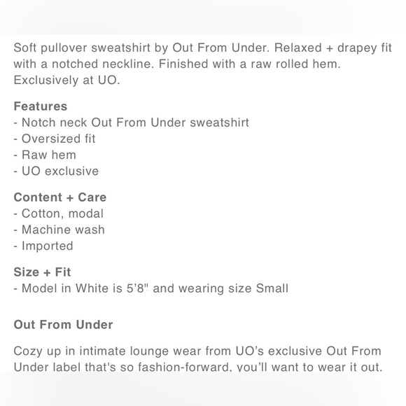 NEW UO raw hem sweatshirt - Picture 5 of 8